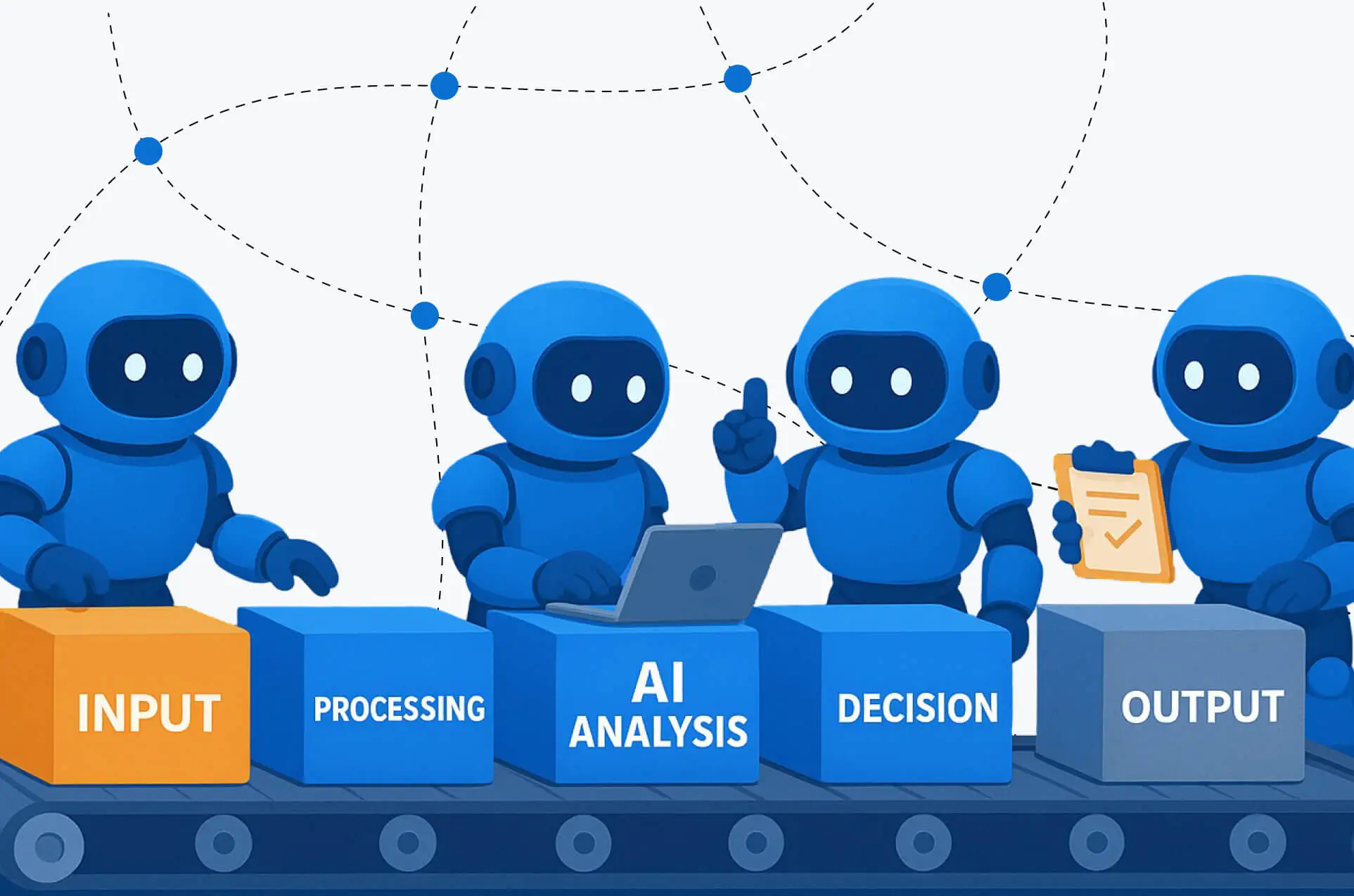 TechGuys workflow automation guide visual for SMB teams with connected process steps and operations orchestration.